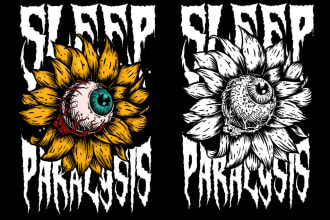 help you make heavy, death, black and slamming metallic logo
