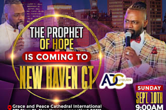 design a classy church flyer, event or online flyer
