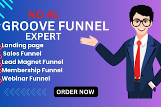 design high converting sales funnel in groove funnel, groovepages, groovekart