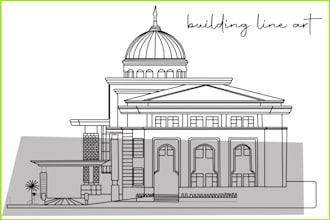 draw a detailed sketch of a house or building