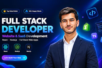 be your full stack developer for website development, saas app and web app