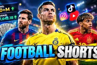 create trending football shorts for youtube, tiktok and instagram