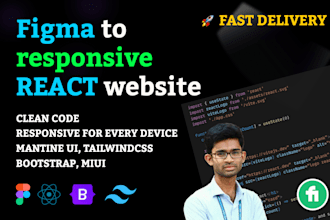convert figma to responsive react website