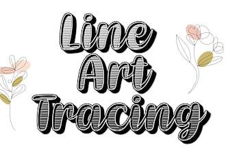 draw vector abstract one line art logo or text design