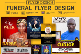 design event flyer, funeral flyer club flyer , party flyer