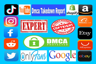 takedown report to remove copyright google,fb,tiktok,reddit,yt,ig under dmca