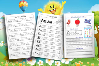 create handwriting alphabet letters and number tracing kids activity book