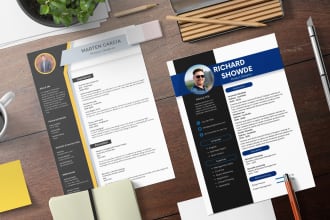 design printable modern curriculum vitae, resume  and cv