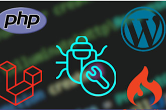 develop or solve issues in PHP, laravel