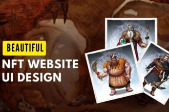 create a modern nft landing page or website in figma