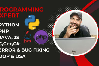 do python java, c, and cpp programming for code development projects, tasks