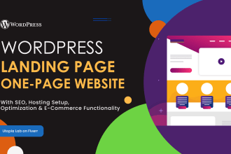 design elementor single page website or landing page