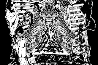 draw dark or bnw illustration for anything