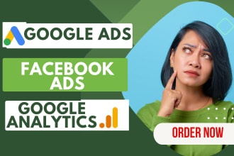 setup meta ads, PPC ads, google analytics,fb pixel,ga4 server side tracking, gtm