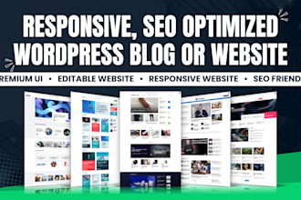 design a responsive, SEO optimized wordpress blog or website