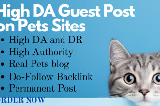 do high da pet guest post with do follow backlink