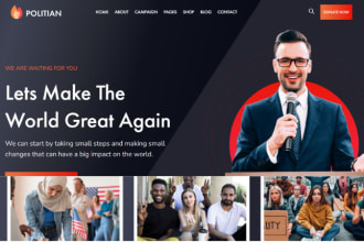 design a modern political campaign website for your party