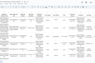 do data entry lead generation and web research excel service
