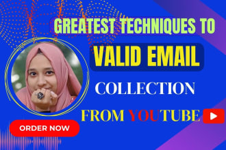 collect best youtube influencer list and valid email leads