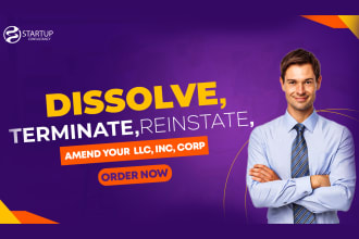 dissolve, terminate, reinstate, and do amendments in your llc, inc