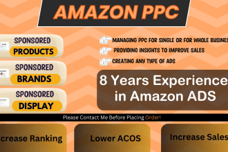 setup and manage amazon PPC campaign sponsored ads display or brands ads