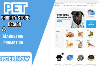 be your expert in building a shopify pet store, dog and cat shopify store