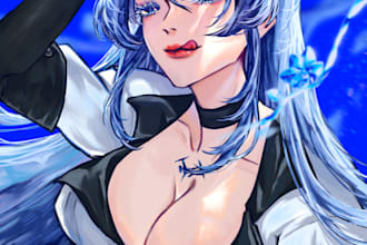draw your character in my anime style, oc, furry, sfw, nsfw