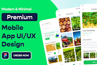do mobile app ui ux design, app ui design, mobile app ui design in figma