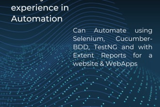 automate the tests using selenium and java
