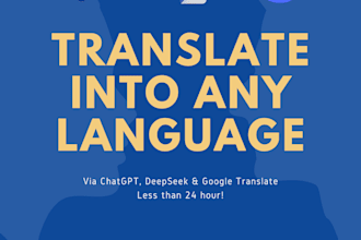 translate any language using chatgpt, google translator, and deepseek