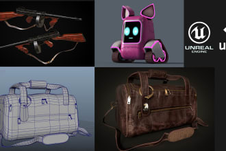 do 3d asset or model for your game and animation