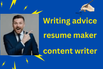 do resume writing advice, article copywriting, and CV in english