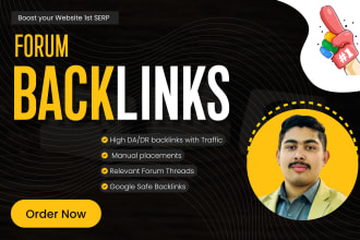 do manual high da dr forum backlinks in your niche