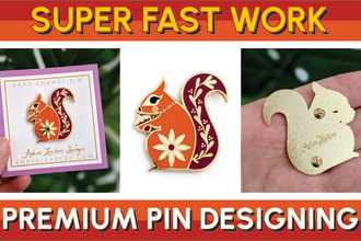design gorgeous enamel pins with fast delivery