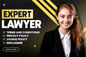 write website terms and conditions, gdpr privacy policy, disclaimer