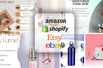 do amazon, shopify, ebay and etsy listing images design, photo editing