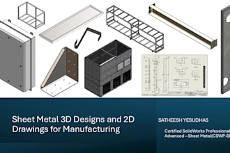 design sheet metal parts and laser cut dxf for manufacturing