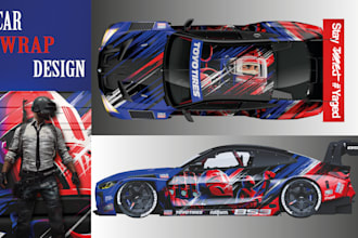 design realistic car wrap, van wrap and all types vehicle wrap