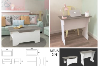 do 3d modelling for furniture knockdown and custom woodworking