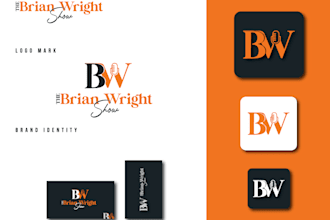 design custom logo with branding kit and corporate identity