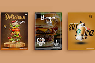design food poster,modern business and travel flyer
