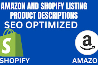 write top amazon and shopify listing product descriptions