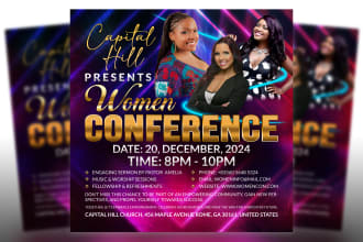 do event , party, church flyer, conference flyer within 24 hours