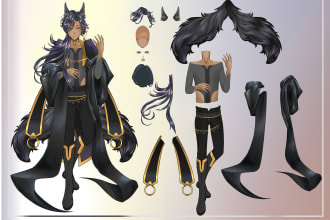 character reference sheet in my own art style