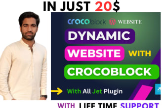 build dynamic website using jet engine, crocoblock and elementor