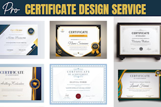 do certificate design, degree, award, diploma quickly