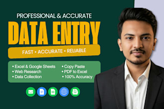 do accurate data entry, copy paste, web research and excel work