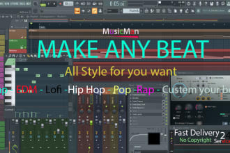 produce custom trap, rap, hiphop, pop, beat of any style