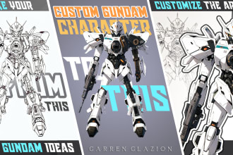 draw mecha and robot reference sheet in anime style