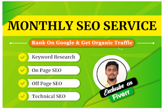 do complete monthly on page SEO service for google ranking